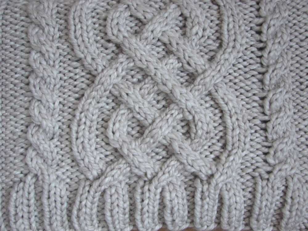 Free Knitting Pattern For A Celtic Knot Looped Scarf